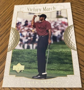 2001 Upper Deck Victory March Tiger Woods #151 PGA Rookie RC " GOAT " 82 WINS - Picture 1 of 2