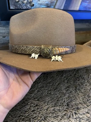 Handcrafted Real Rattlesnake Cowboy Hat Band 3/4” - Image 1 of 4