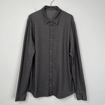 Lululemon Shirt Men’s L/XL? One Thing At A Time Button Down Charcoal Dark Slate - Image 1 of 4