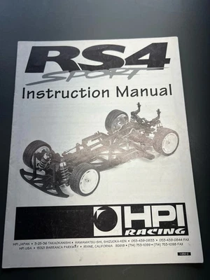 HPI RS4 Sport MANUAL Tamiya/Subaru/Mitsubishi EVO/Impreza/Ford Focus WRC/NSX - Image 1 of 3