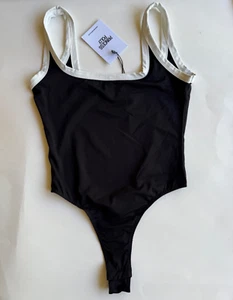 Princess Polly Astrea Bodysuit One Piece Black/White Sz US 4 - Picture 1 of 9