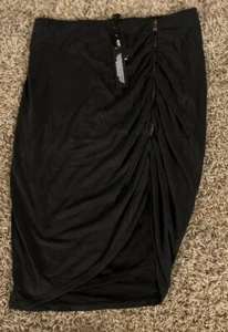 Express Skirt Women's Sz M NWT Black Zipper Slit Pencil Skirt - Picture 1 of 7