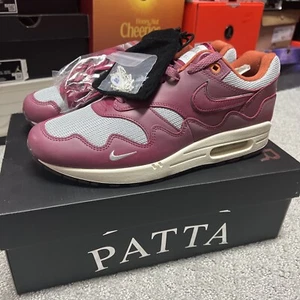 Size 10 - Nike Patta x Air Max 1 Rush Maroon B - Picture 1 of 6