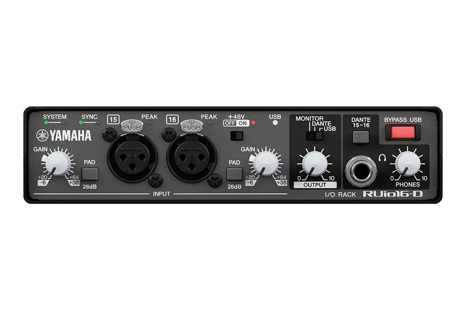 Yamaha RUio16-D Dante USB Audio Interface