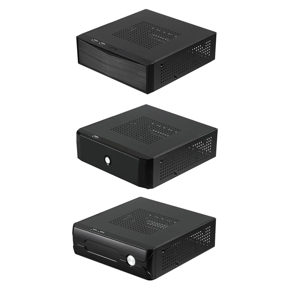 Computer Case Horizontal Host Chassis Metal Gaming Power Supply with Radiator - Image 1 of 1