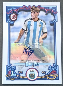2022-23 Topps Fileteado Argentina Nico Paz Bowman 1st RC Rookie Auto Autograph - Picture 1 of 2