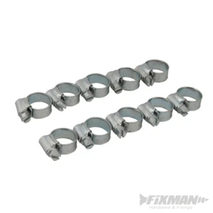 FASCETTE DI SERRAGGIO PER TUBI IN GOMMA, IN PLASTICA E FLESSIBILI 10 PZ FIXMAN - Foto 1 di 2