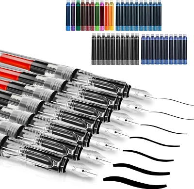 Calligraphy Set, 7 Calligraphy Pens with Different Nibs and 40 Ink Cartridges in - Image 1 of 4