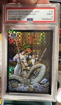2022 Star Wars Chrome Galaxy Battle with the Dianoga #15 X-FRACTOR /10 PSA 9 - Image 1 of 2