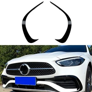 Front Bumper Side Spoiler Trim For Mercedes Benz C-Class W206 2022+ Gloss Black - Foto 1 di 10