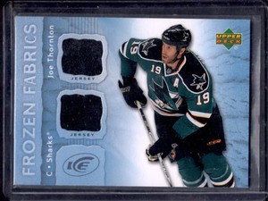 2007-08 Upper Deck Ice - Joe Thornton - Frozen Fabrics Relic Game Used Jersey