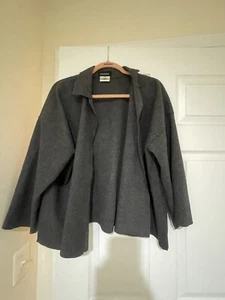 eskandar wool cashmere Jacket Gray Size 0 - Picture 1 of 8
