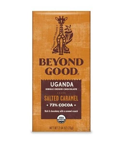 Beyond Good Uganda Salt Caramel Dark Chocolate Bar 2.64 Oz Pack Of 4 - Picture 1 of 2