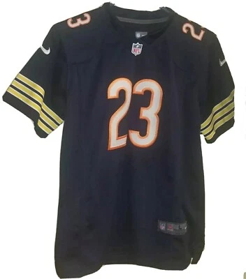 Camiseta listrada amarela NFL Nike Chicago Bears Devin Hester #23 tamanho masculino L 14-16 - Imagem 1 de 4