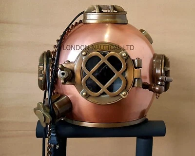 Antique 18" Diving Helmet Hanging Lamp | US Navy Mark V Scuba Nautical Lamp - Image 1 of 4