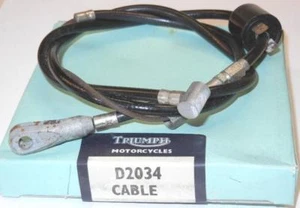 1969-1970 Triumph BSA B25 250cc B44 ADJUSTABLE front brake cable 60-2034 = D2034 - Picture 1 of 1