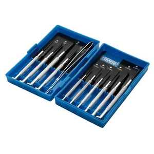 Jeu de tournevis de précision Draper 11 pièces 6 fentes simples 3 fentes croisées et étui 15631 - Photo 1 sur 2