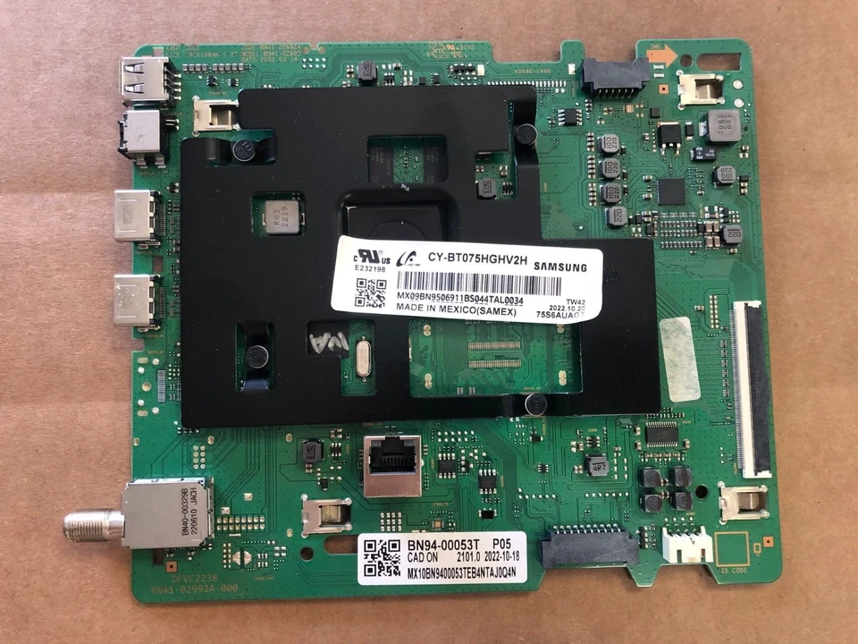 Placa principal Samsung BN94-00053T para UN75TU7000FXZA, painel # CY-BT075HGHV2H - Imagem 1 de 3