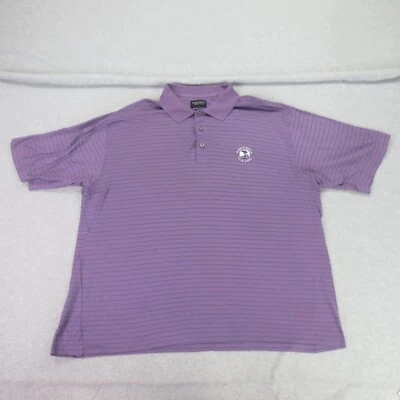 Pebble Beach Golf Links Made in Italy Short Sleeve Solid Blue Polo Shirt Mens XL - Image 1 of 4