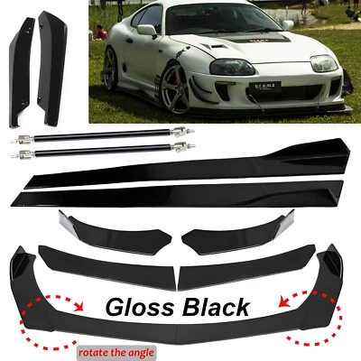 For Toyota Celica GT Front Bumper Lip Spoiler Splitter Glossy Black Side Skirt Foto 1 de 4