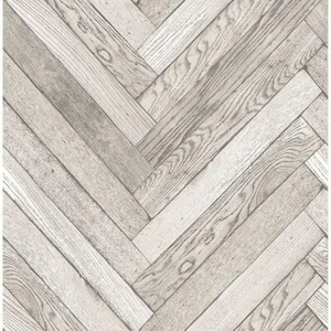 Lt. Grey Herringbone Wood Planks on Paste the Wall Wallpaper 2767-23754 - Picture 1 of 2