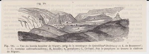1892 -- VUE DU BASSIN HOUILLER DE SEGURE PRES DE QUINTILLAN 3J147 - Picture 1 of 1