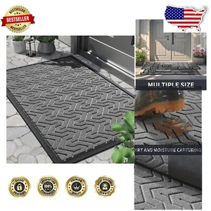 Alfombra de bienvenida al aire libre de alta resistencia 36x24 - captura la suciedad y la humedad de manera efectiva - Imagen 1 de 8