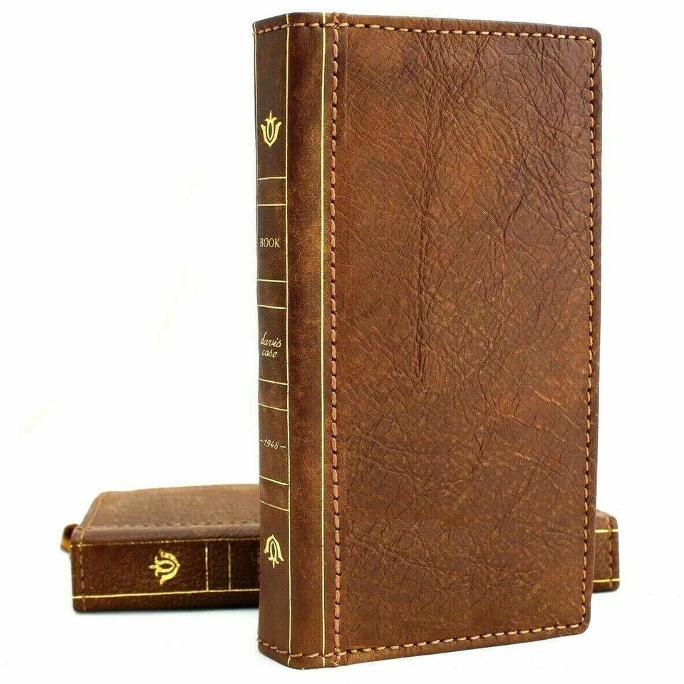 Genuine Vintage Leather Case for  OnePlus 9 Wallet Book Soft Luxury card Soft - Image 1 of 4