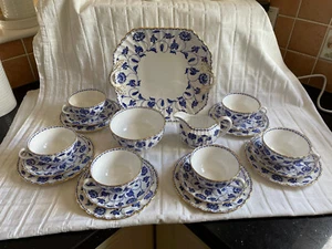 SPODE - Colonel (Blue) 21 Piece Teaset REDUCED - Picture 1 of 9