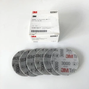 3M 02087 Trizact Foam Disc 3in Sponge Dry Grinding Sandpaper P3000 (6PCS/bag) - Picture 1 of 6
