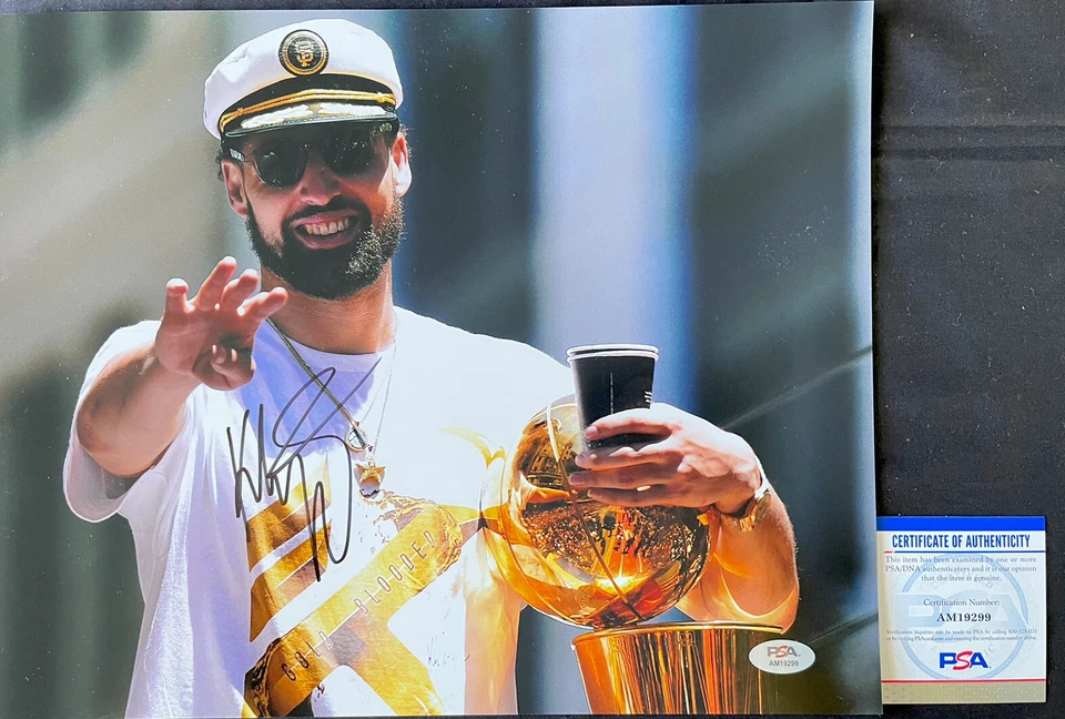 KLAY THOMPSON SIGNED AUTOGRAPHED COA JSA 11X14 PHOTO GOLDEN STATE WARRIORS 1 - Image 1 of 1