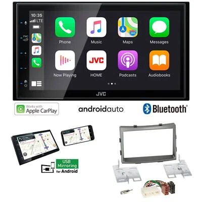 JVC Autoradio Apple CarPlay Android für Ssangyong Rodius II ab 2013 dunkelsilber - Bild 1 von 4