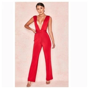 Mono para mujer House of CB vendaje Bendetta cuello en V profundo sin mangas rojo talla S - Imagen 1 de 8