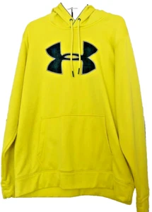 Under Armour cold gear Hoodie XL loose neon yellow polyester - Picture 1 of 3