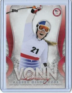 2018 TOPPS OLYMPICS LINDSEY VONN MILESTONES CARD LV-7 ~ SKIING GREAT ~ MULTIPLES - Picture 1 of 2
