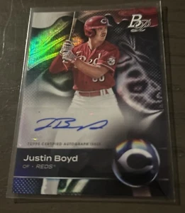 (4) 2023 Bowman Platinum TOP-65 Justin Boyd RC Auto Cards Reds Free Shipping! - Picture 1 of 9