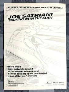 JOE SATRIANI / 1987 SURFING WITH THE ALIEN LP / ÁLBUM BLANCO REVISTA ANUNCIO IMPRESO - Imagen 1 de 1