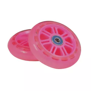 4" Pink Wheels with 7 Spoke Light Pink Hub and Bearing, Razor Kick Scooter Parts - Picture 1 of 1
