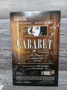 CABARET, Alan Cumming, TARJETA VENTANA BROADWAY FIRMADA ELENCO - Imagen 1 de 9