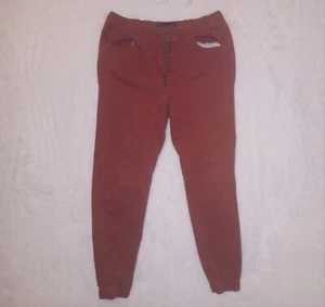 Street Rules Jogger Pants Boys Size 18 Red Elastic Waist Stretch Twill - Picture 1 of 9