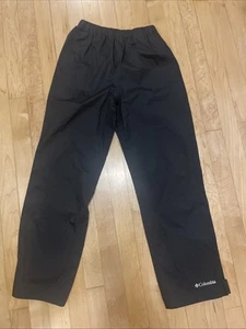 BLACK COLUMBIA Waterproof OMNI TECH PANTS YOUTH MEDIUM- Very Good Condition RARE - Picture 1 of 7