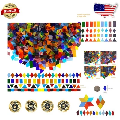 Azulejos de mosaico transparente de 1600 piezas, 4 formas, colores mezclados, artesanía y decoración Foto 1 de 4