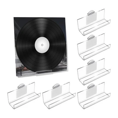 6 Pack Vinyl Record Holder Wall Mount No Drill, Self Adhesive Acrylic2796 - Bild 1 von 4