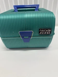 Vintage Sassaby Mirrored Teal Makeup Organizer Case Deluxe Extension-Model 102 - Picture 1 of 9