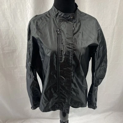 Joe Rocket Liner Jacket Windbreaker Women's Large Black Double Zipper - Image 1 of 4