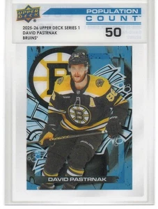 25-26 2025-26 Cubierta Superior 1 David Pastrnak Cuenta de Población "50" #PC-5 Bruins - Imagen 1 de 1