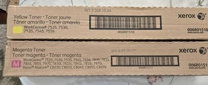 Xerox Toner 7525 7530 7535 7545 7556 7830. Set of 2 Genuine Magenta and Yellow. - Picture 1 of 1