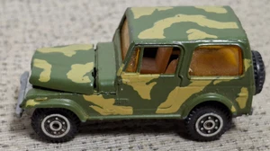 Yat Ming Jeep CJ-7 Army Military Green Camouflage 1:64 Diecast Toy Vintage #1603 - Picture 1 of 9
