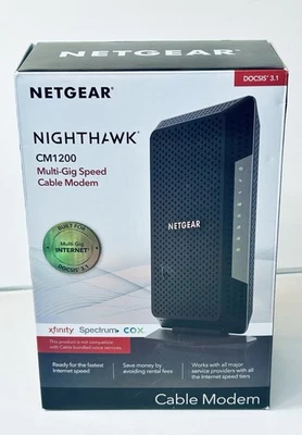 NETGEAR Nighthawk CM1200-100NAS DOCSIS 3.1 Cable Modem - Image 1 of 4