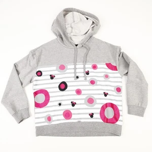 Disney Parks Womens Medium Minnie Mouse Hooded Pullover LongSleeve Shirt Sparkle - Picture 1 of 10